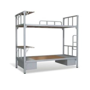 Giường tầng sắt có bàn học và hòm tôn - GS 21