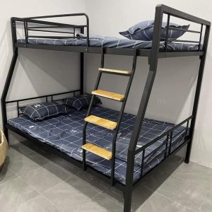 Giường tầng sắt hộp 40 màu đen rộng 1m2 - GS 41