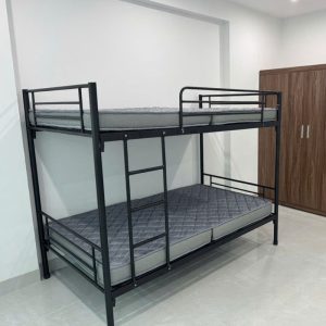 Giường sắt 2 tầng homestay gia đình rộng 1m2 GS 35