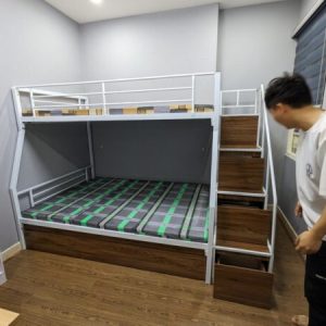 Giường tầng sắt homestay 1m4/1m2 GS 84